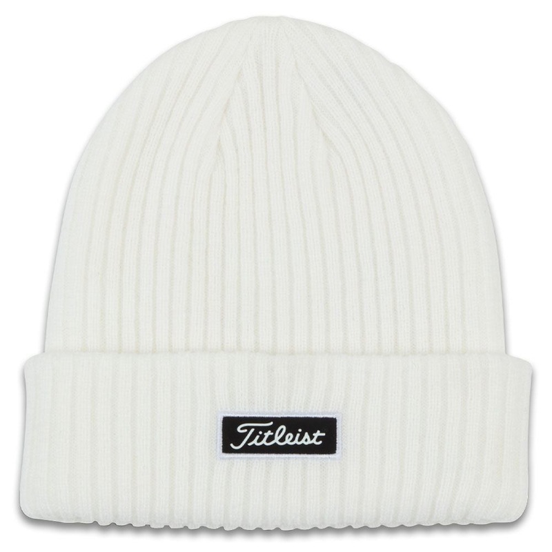 Titleist Charleston Cuff Knit Golf Beanie White/Black – 23 Men