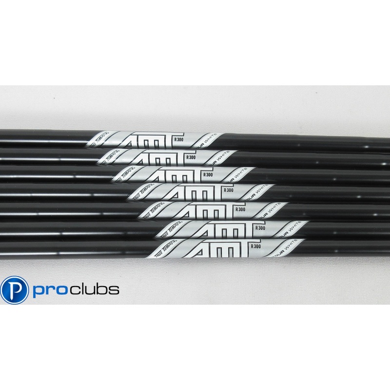 NEW TRUE TEMPER AMT TOUR WHITE BLACK ONYX R300 REGULAR FLEX IRON SHAFTS 4-PW 355