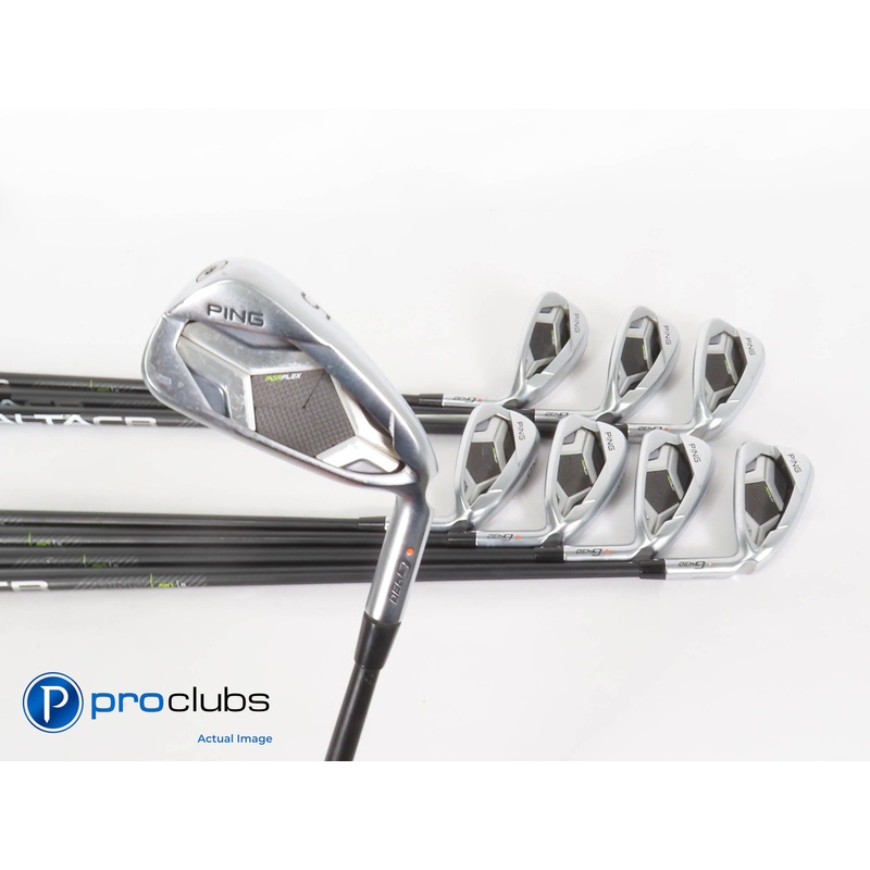 Ping G430 5-PW,50*,54* IRON SET Orange Dot – Alta CB Stiff Flex Graph +3″ 429579