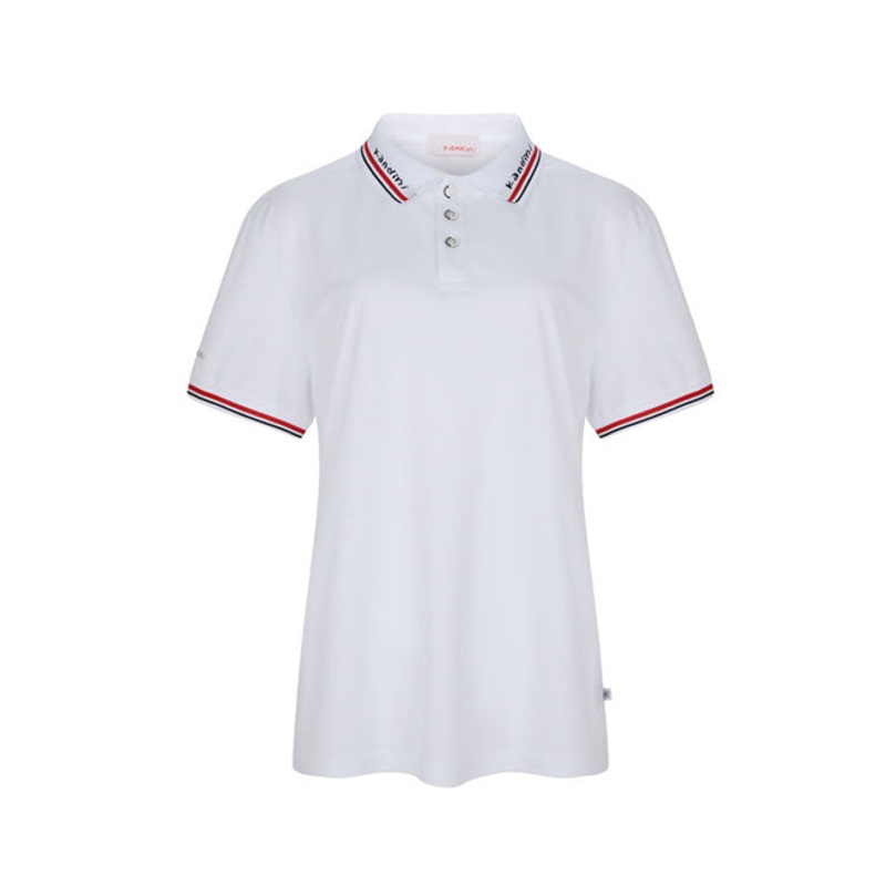 Kandini Women Jacquard Collar pique T-shirt