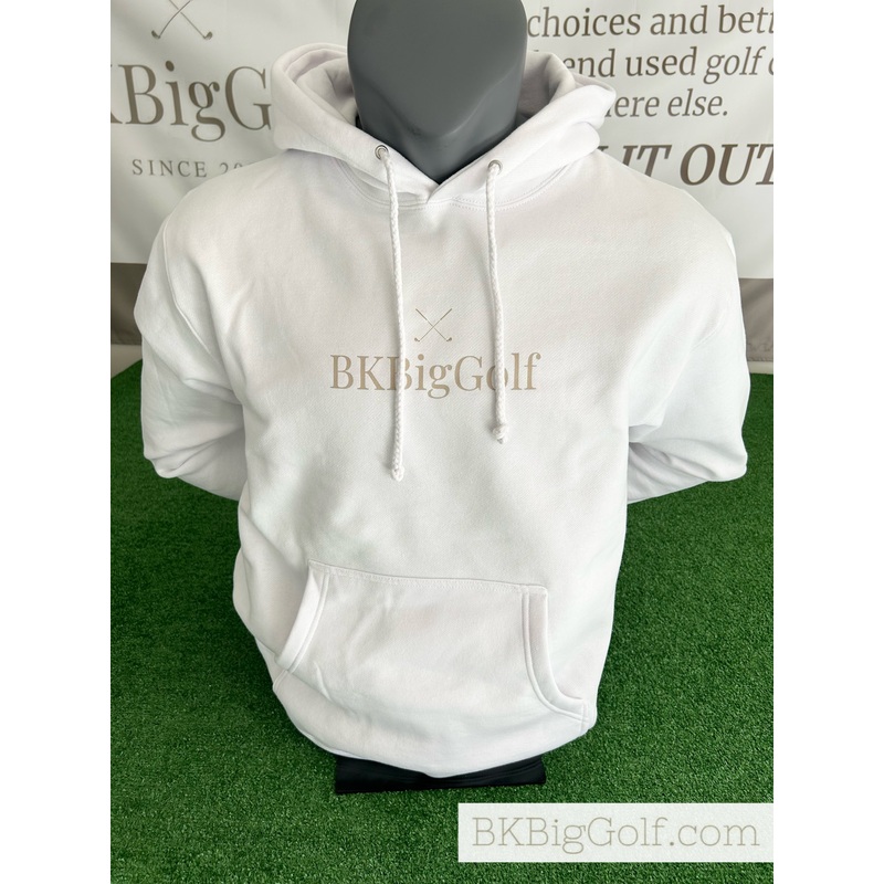 BKBigGolf Gold Logo White Hoodie
