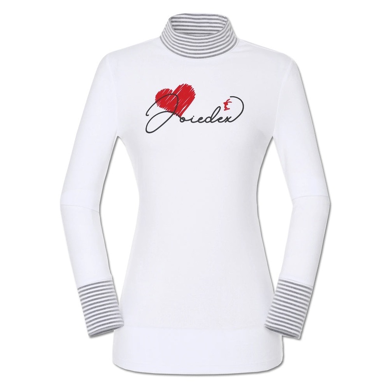 JDX America Heart Turtleneck Golf Mock Off White – FW21 Women