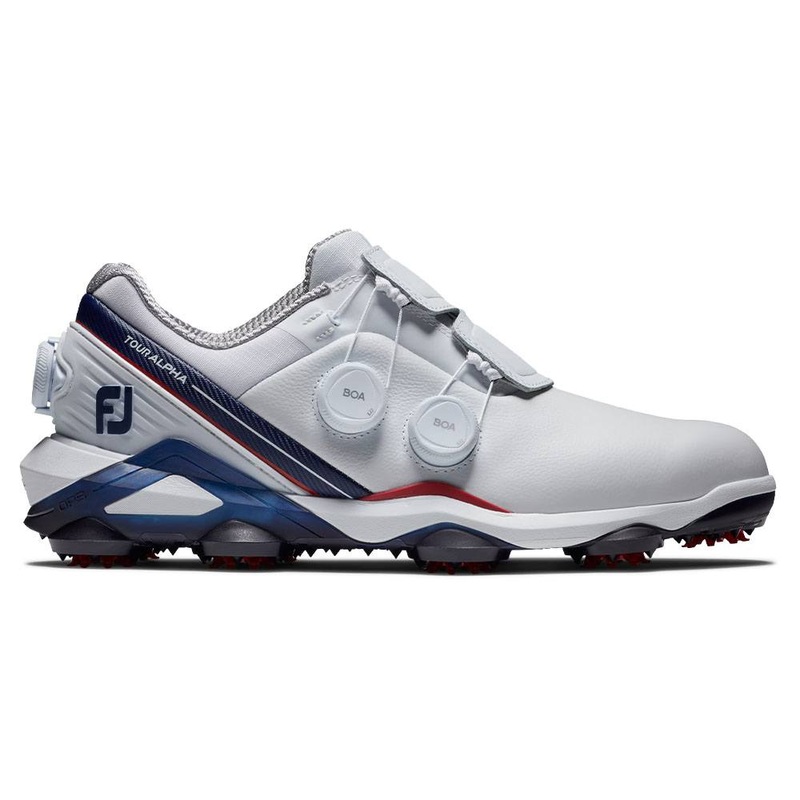 FootJoy Tour Alpha Triple BOA Golf Shoes Previous Season Style White/Red – 24 Men