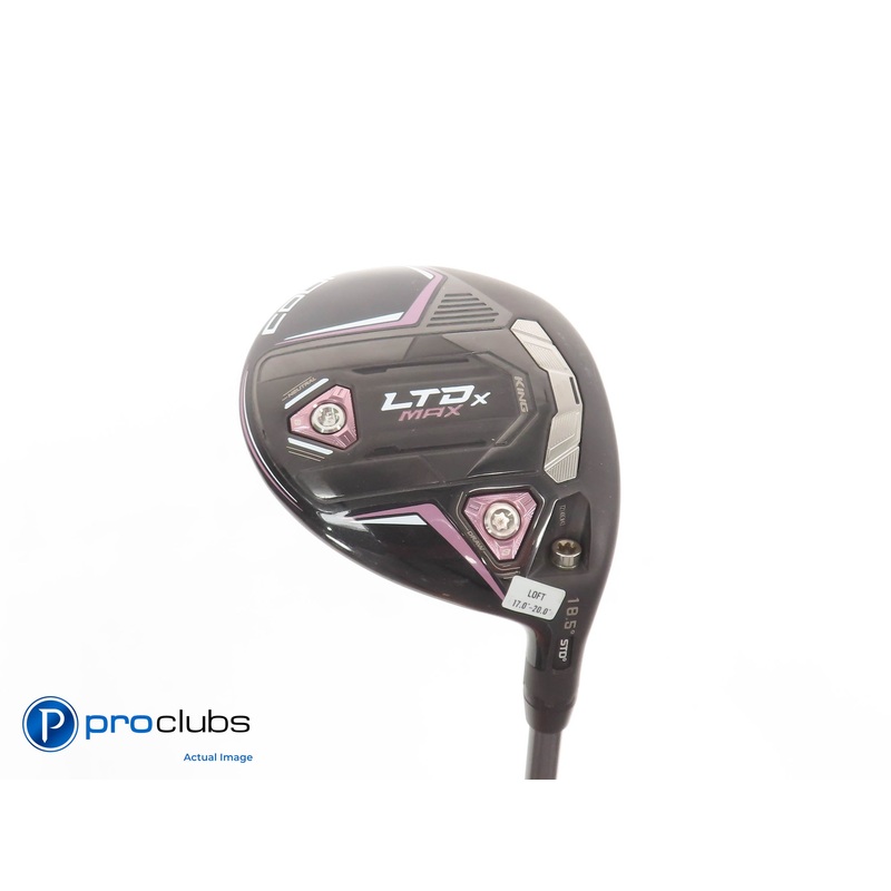 Ladies Cobra KING LTDx MAX 18.5* 3 WOOD Blk/Pink- Riptide 40g Ladies Flex 379305