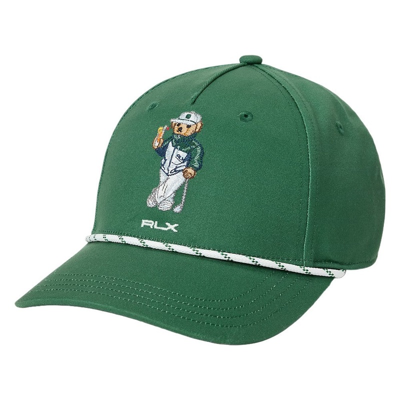 Ralph Lauren Polyester Cocktail Bear Golf Cap Kelly Green – SP25 Men