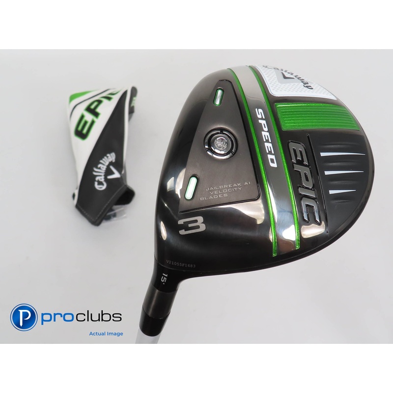 Left Handed Callaway Epic Speed 15* 3 Wood w/HC- HZRDUS 60g Regular Flex 325140