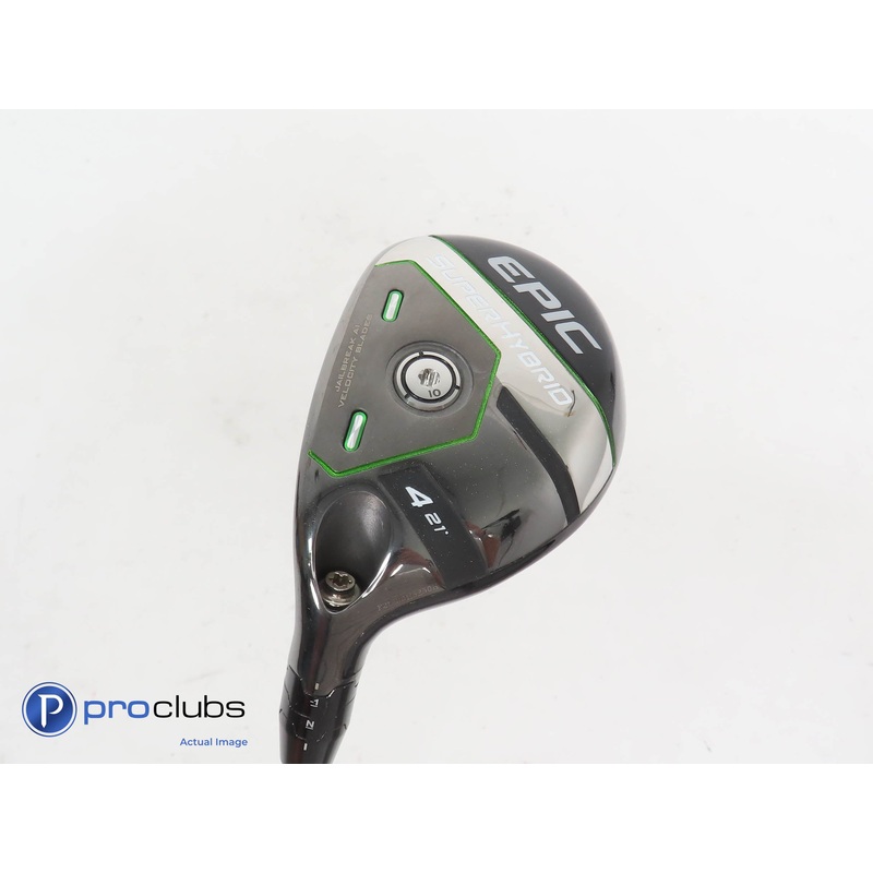 Left Handed Callaway Super Hybrid 21* 4 Hybrid – SteelFiber fc75 Regular 367107