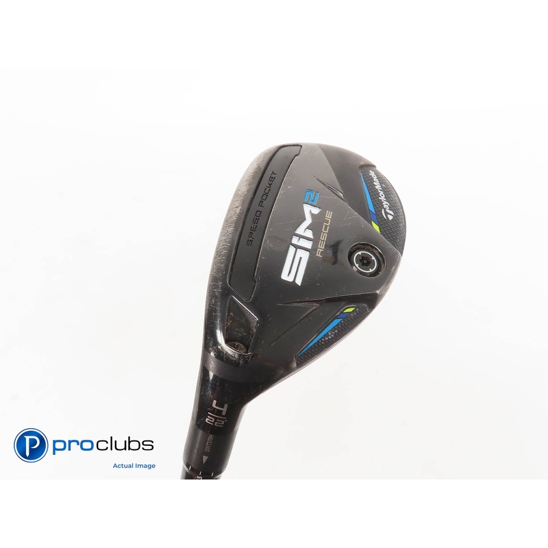Left Handed TaylorMade SIM2 Rescue 22* 4 Hybrid – Tensei AV Raw Blue Reg 320964