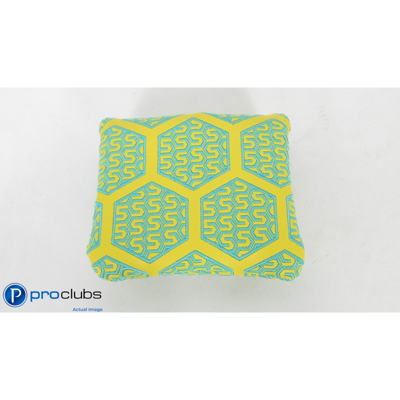 NEW BETTINARDI CHAIN HEX YELLOW / TEAL MALLET PUTTER HEADCOVER #344315