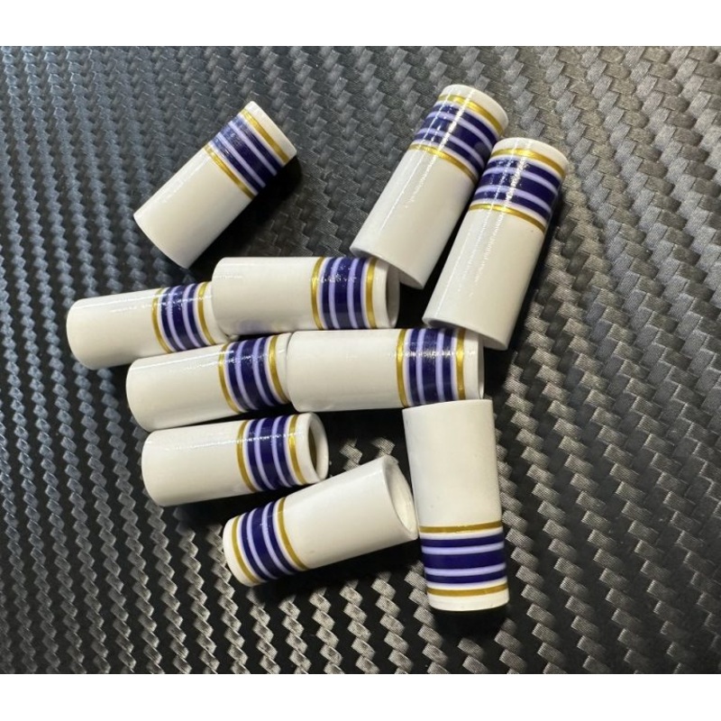 Custom Iron Ferrules 10 Pack – White/Purple/Gold