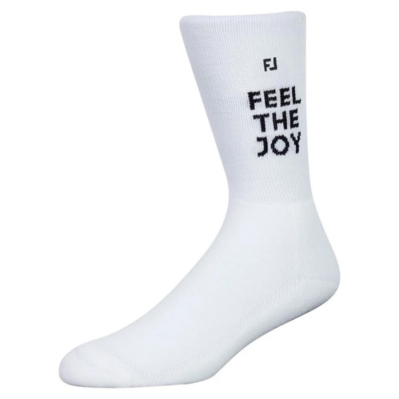 FootJoy Feel The Joy ProDry Crew Golf Socks – White