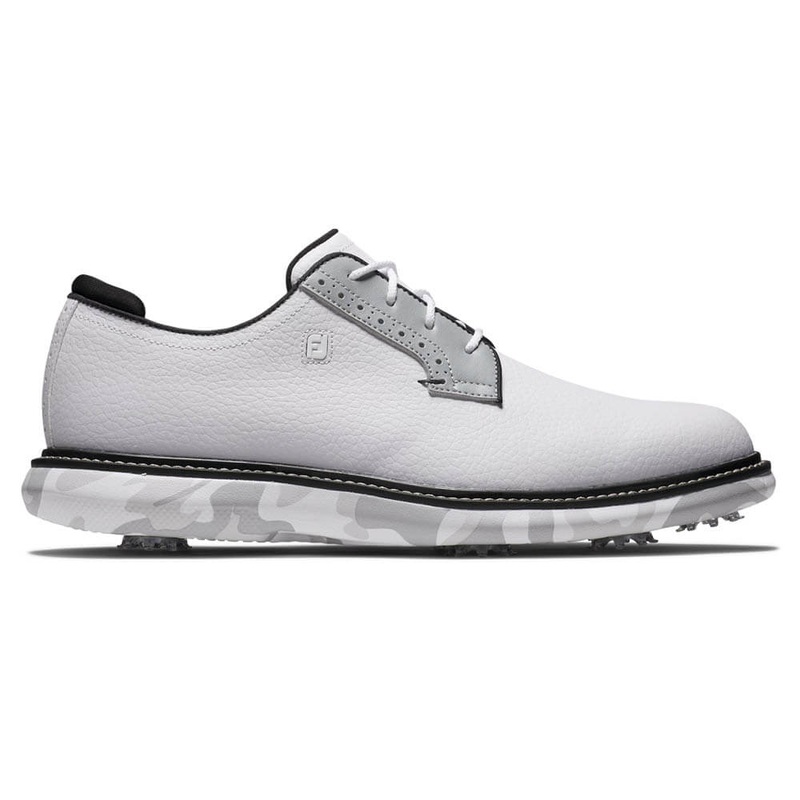 FootJoy Traditions Blucher Golf Shoes White/Gray Camo – 24 Men