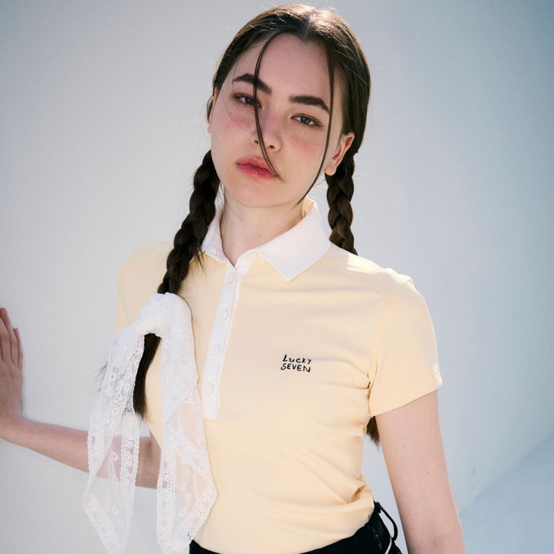 [Kandini X Lucky&7] EdgeLine Short Sleeve Polo (Ribbed Ver.)
