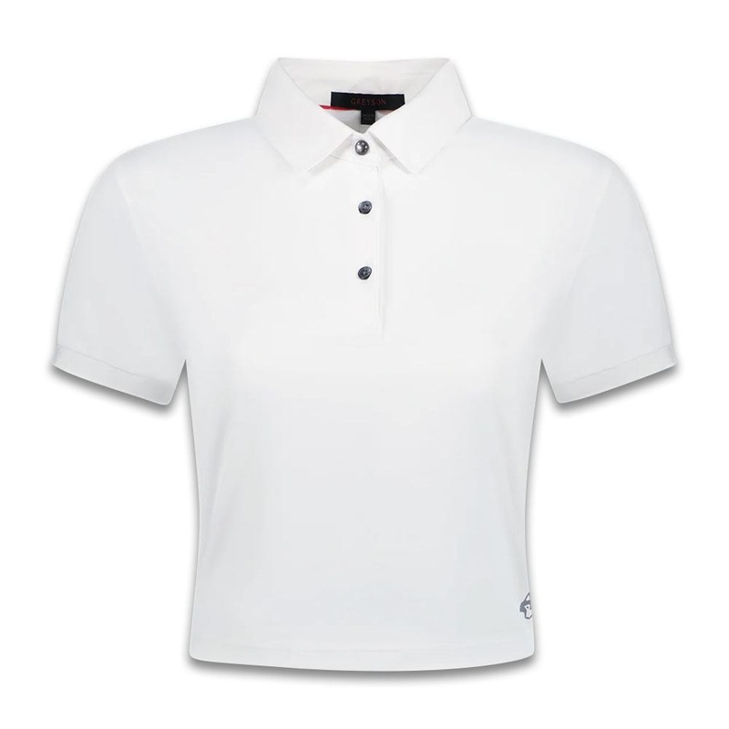 Greyson Cropped Scarlett Golf Polo Arctic White – FA25 Women