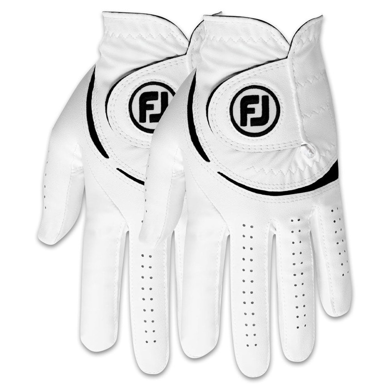 FootJoy WeatherSof 2-Pack Golf Glove White/Black – 24 Men