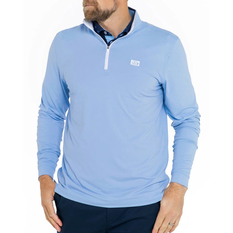 Good Good Men’s Birdie Blue Q-Zip Pullover 25