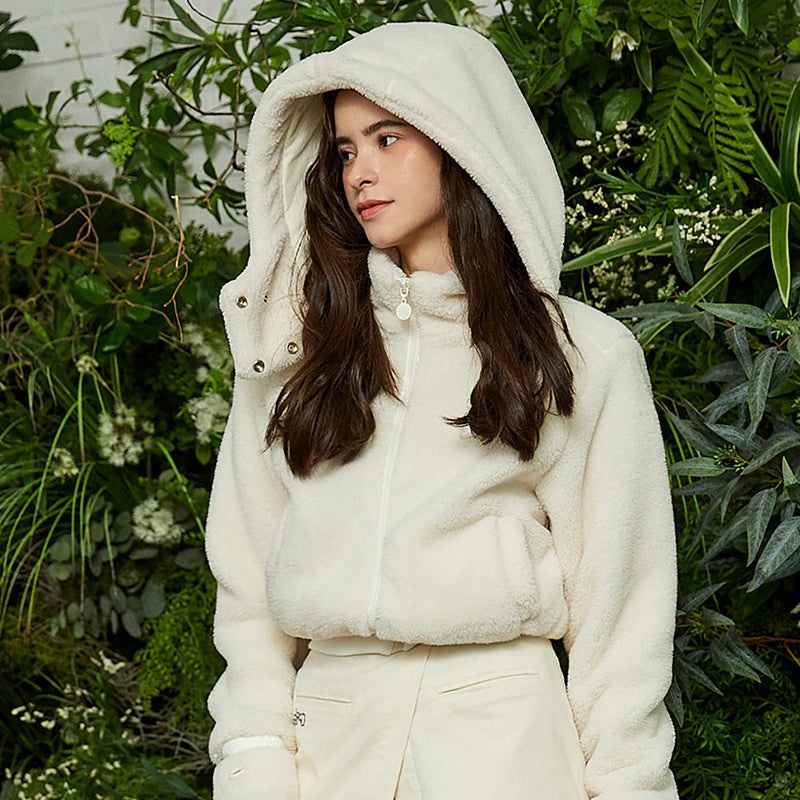 Kandini 2024FW Teddy Fleece Hooded Jumper