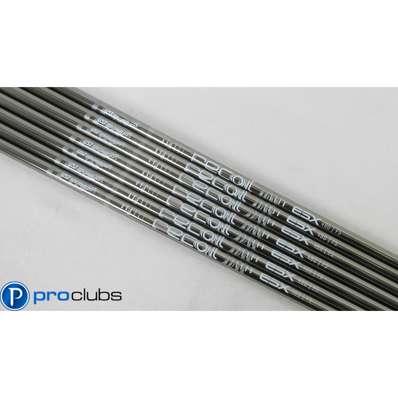7pc NEW UST MAMIYA RECOIL ESX 480 F5 X-FLEX GRAPHITE IRON SHAFTS .370 (393189)