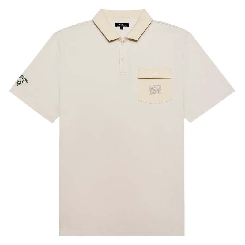 Malbon Jovis Solid Golf Polo Ivory – SS25 Men