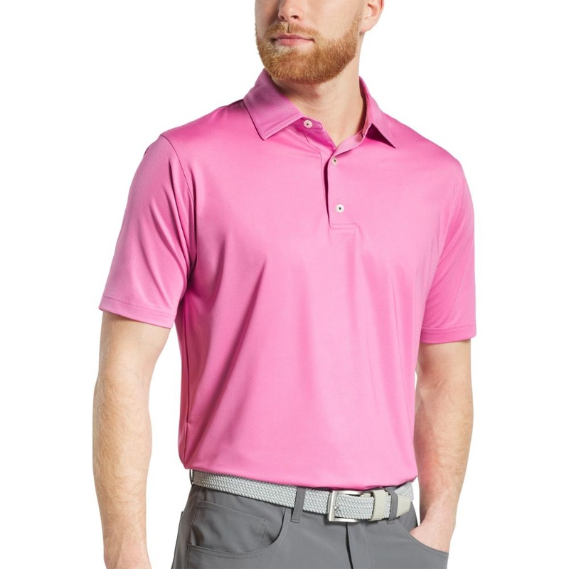 FootJoy Men’s Tonal Dot Pink Polo 25