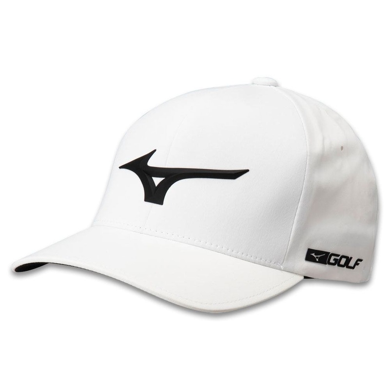 Mizuno Tour Delta Fitted Golf Cap White/Black – 22 Men