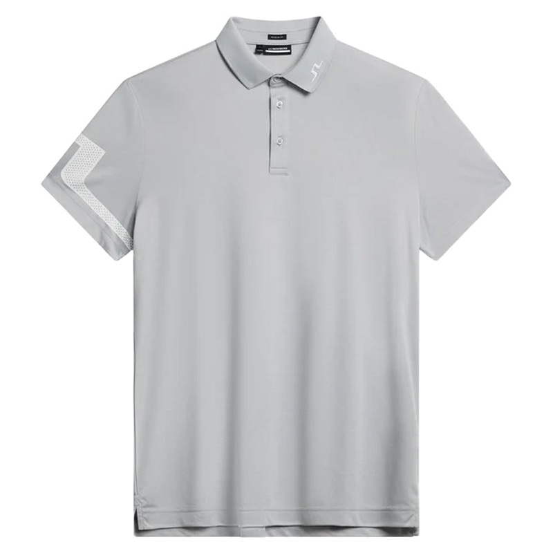 J.Lindeberg Heath Regular Fit Golf Polo Light Gray Melange – SS24 Men