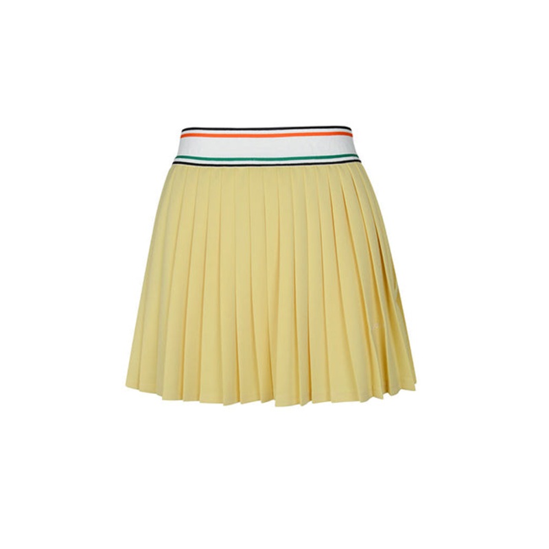 Kandini 2024SS Women New Color Elastic Band Pleats Skirts