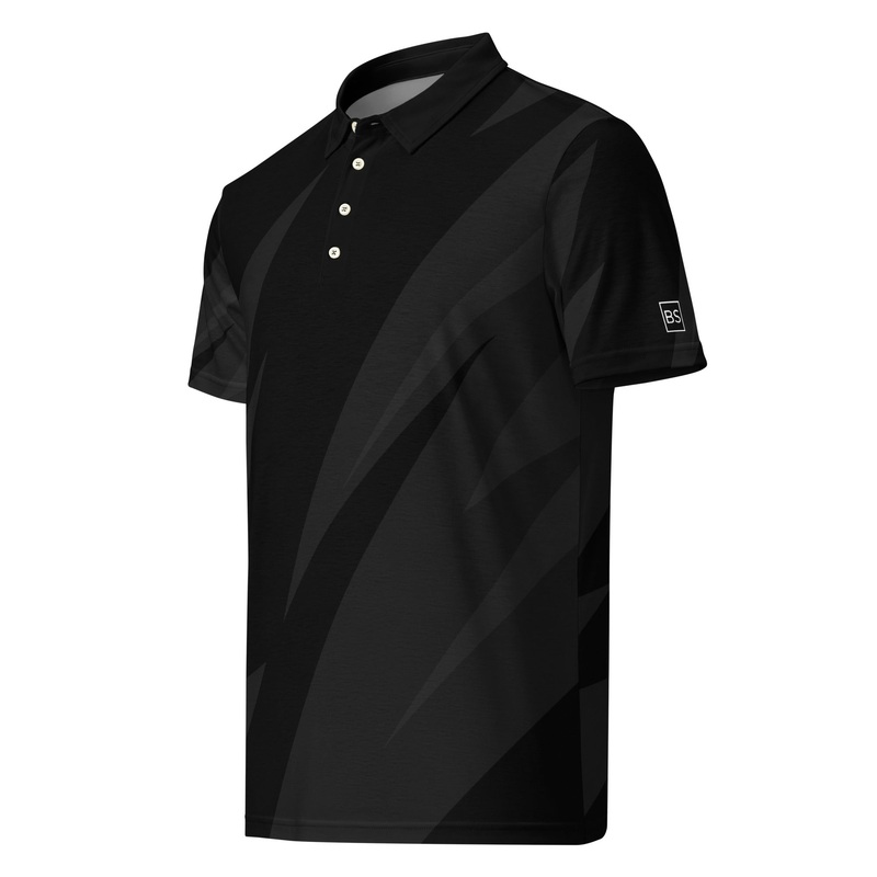 Black Square Golf Edge Mens slim fit polo
