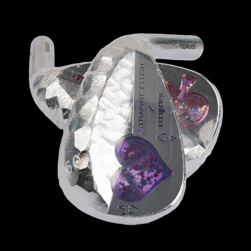 Itobori Trump Custom Wedge Chrome Finish with Purple Heart Spankle