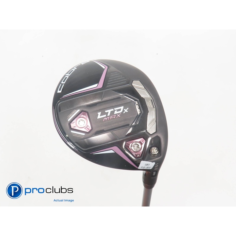 Ladies Cobra KING LTDx MAX 18.5* 3 WOOD Blk/Pink – Aldila 55 Ladies Flex 393663