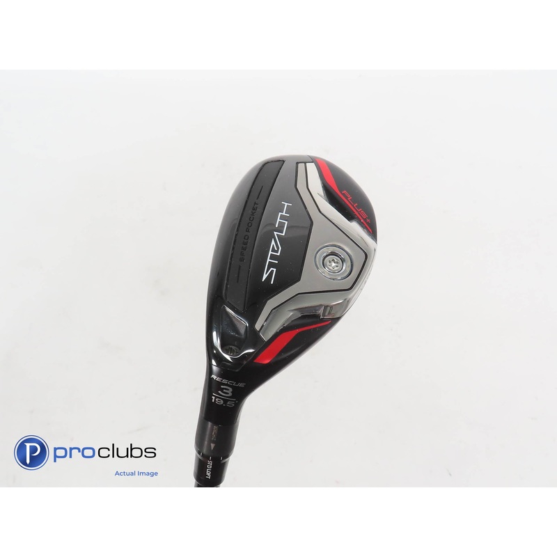 Left Handed TaylorMade Stealth Plus+ 19.5* 3 Hybrid HZRDUS 80g Stiff Flex 371881