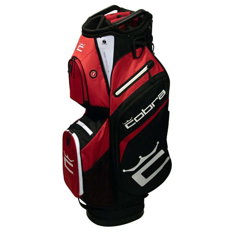 Cobra Signature Golf Cart Bag – Bright White/Puma Black/High Risk Red