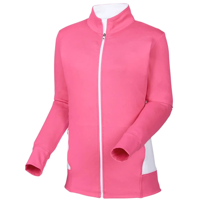 FootJoy Full Zip Midlayer Golf Jacket Hot Pink/White – FW20 Women