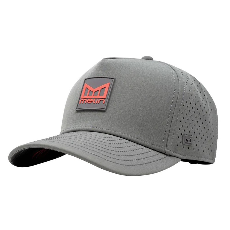 Melin Odyssey Stacked Hydro Golf Cap Heather Gray/Infrared – FW23 Men