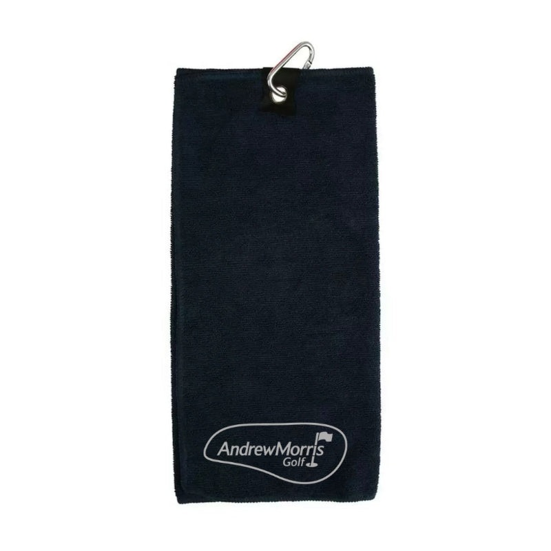 Andrew Morris Golf Embroidered Tri-Fold Towel – Navy