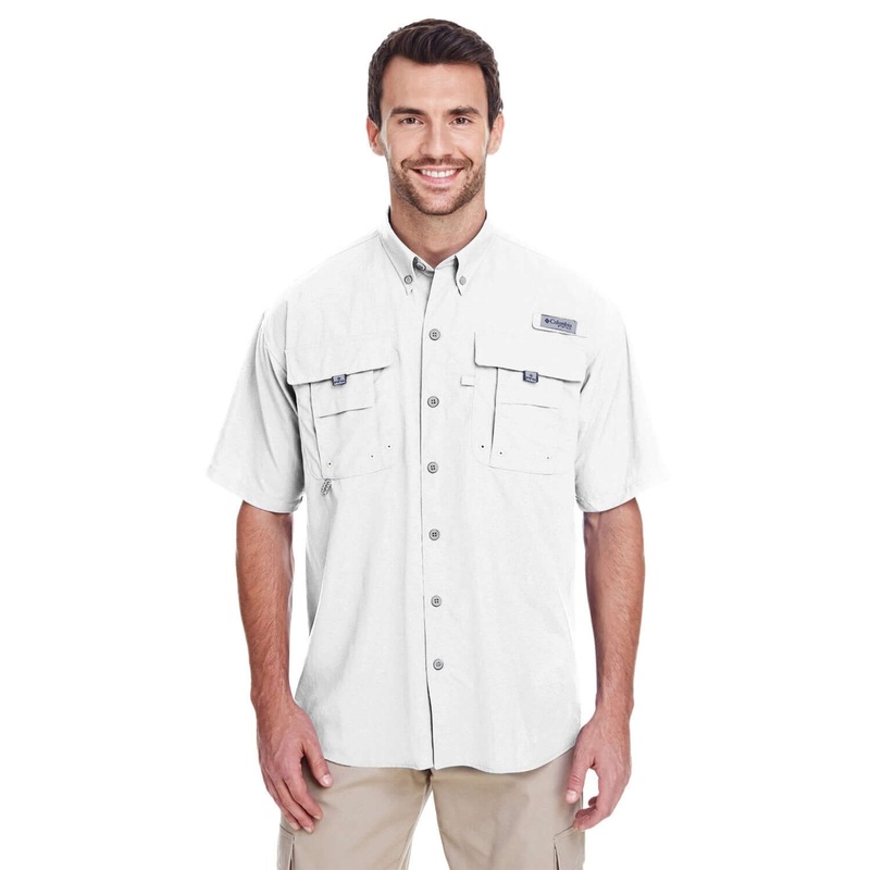 Custom Logo Columbia Bahama II Short-Sleeve Shirt  – Mens