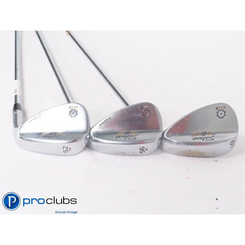 Titleist Vokey SM5 52*,56*,60* WEDGE SET – DG S200 Stiff Flex Steel +1/2″ 448727