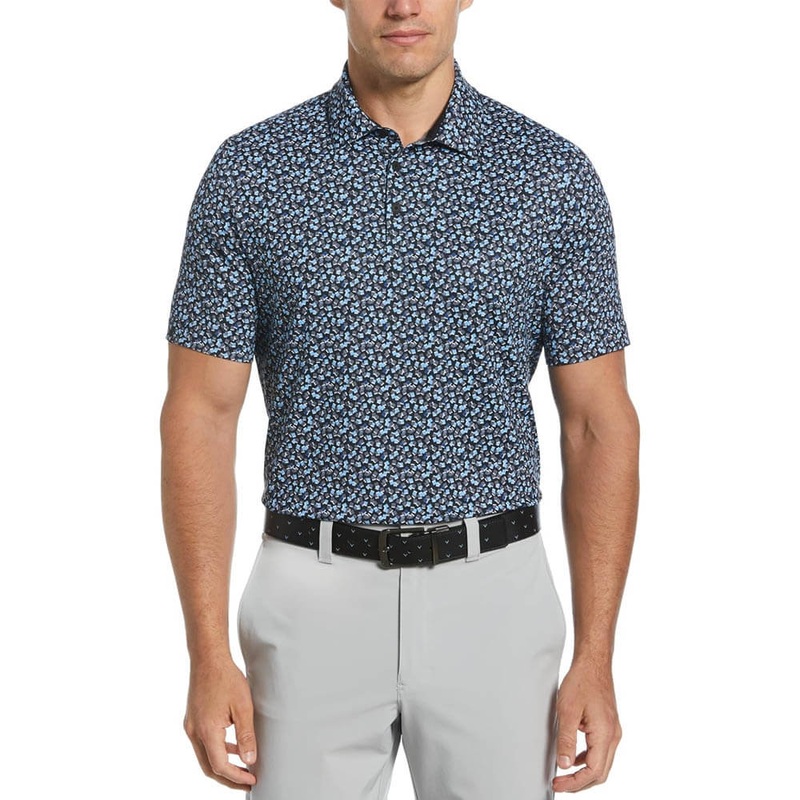 Callaway Polaroid Confetti Print Golf Polo Caviar – SS25 Men