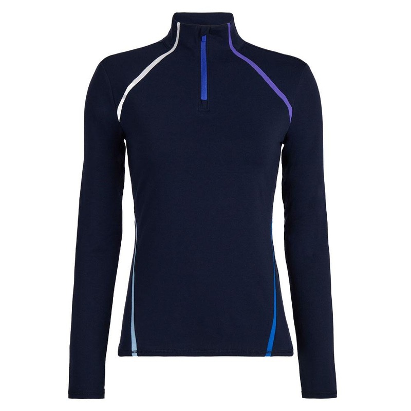 Gfore Colour Block Luxe Staple Quarter Zip Golf Pullover Twilight – SP24 Women