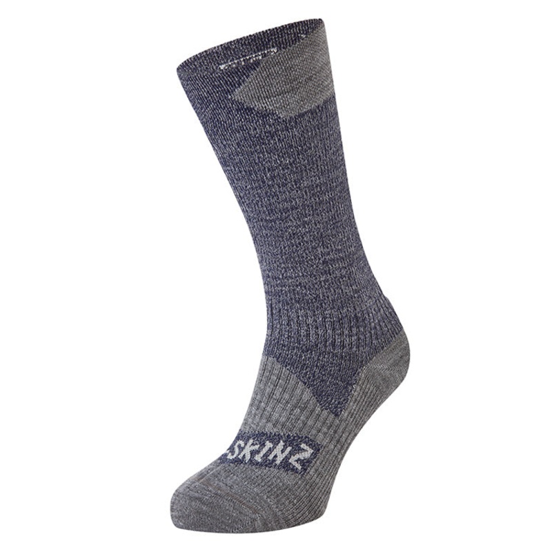 Sealskinz Raynham Waterproof All Weather Mid Length Sock – Blue/Grey Marl