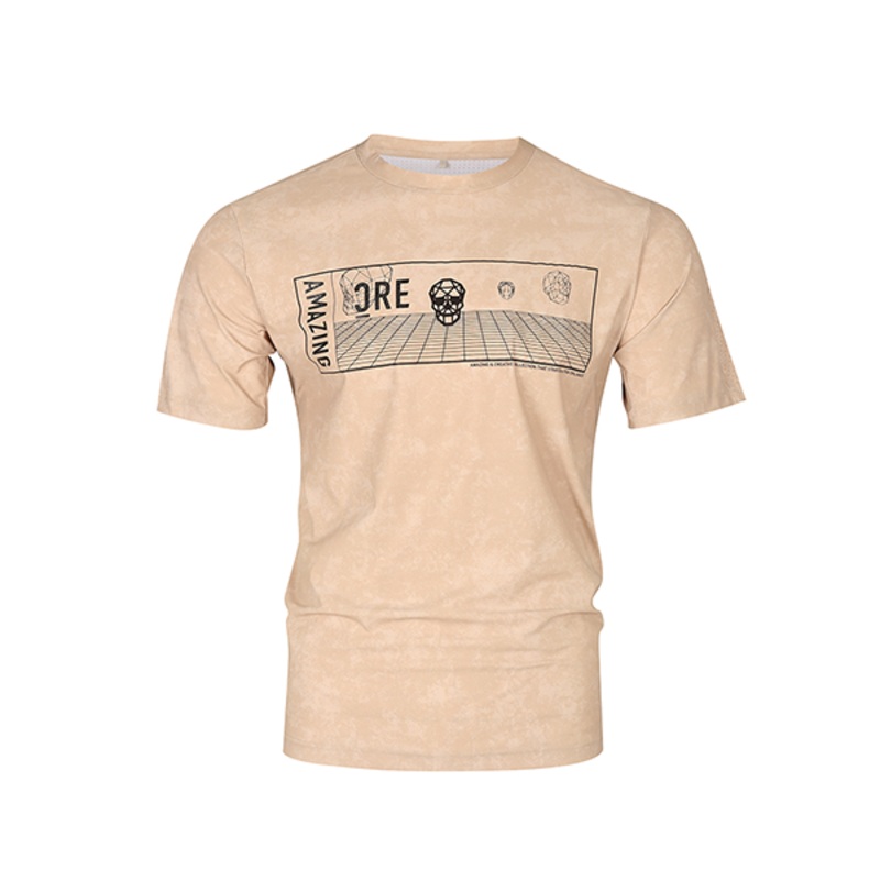 Amazingcre Men Swing Motion Smog Round T-Shirt