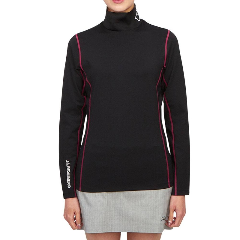 J.Lindeberg Powderhorn Mid Layer Golf Pullover Black – FW23 Women