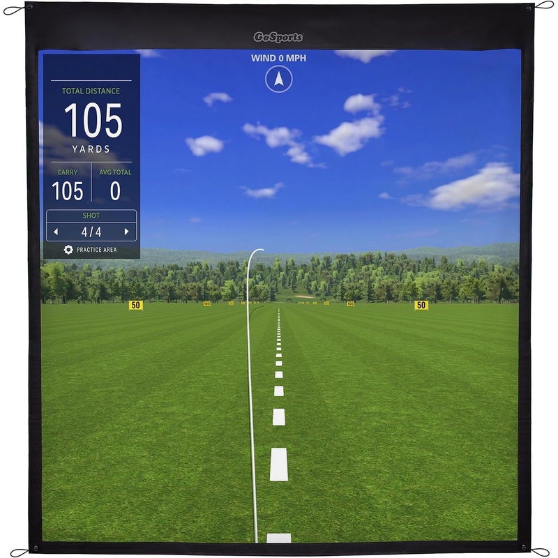 GoSports Golf Simulator Impact Screen – Choose 6.5 ft x 7 ft or 9 ft x 7 ft