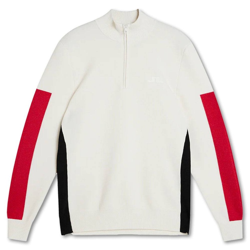 J.Lindeberg Clide Knitted Golf Pullover White – FW23 Men