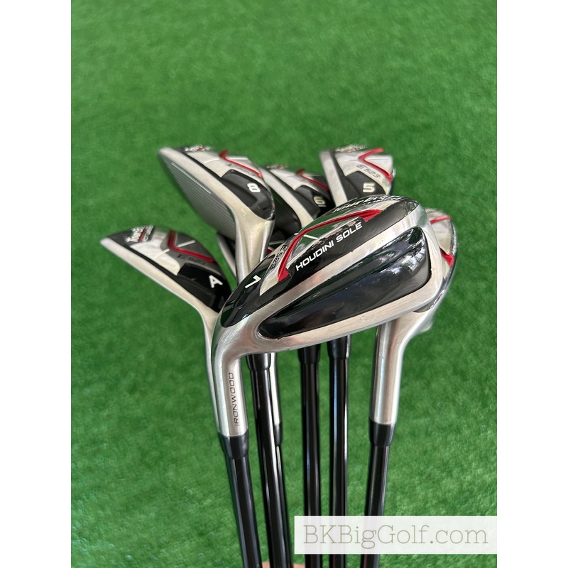 LH Tour Edge E523 Hybrid Iron Set 5-A / Tour Edge Hot Launch 55 Regular Graphite