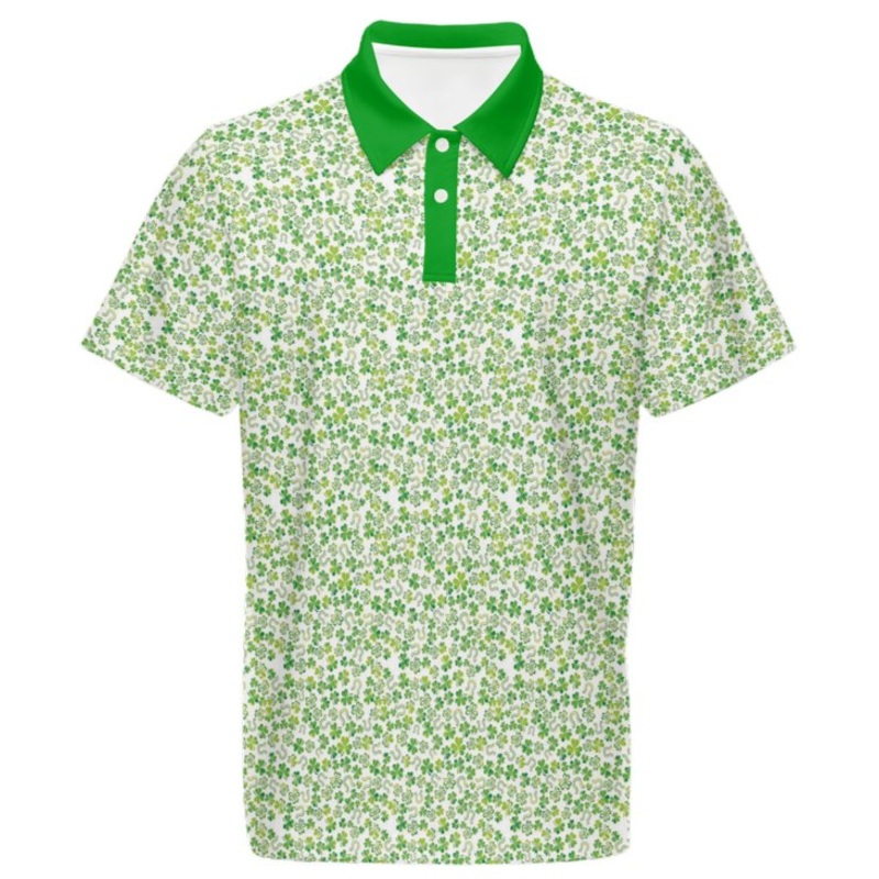 Living Lucky Mens Stretch Golf Polo Shirt