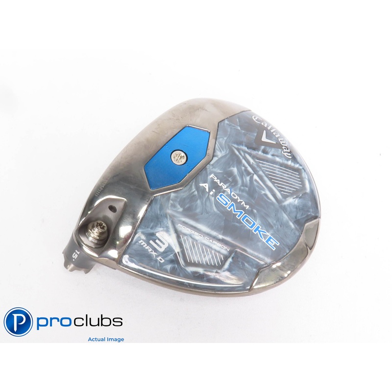 Left Handed Callaway PARADYM Ai Smoke MAX D 15* 3 Wood – Head Only – L/H #429476