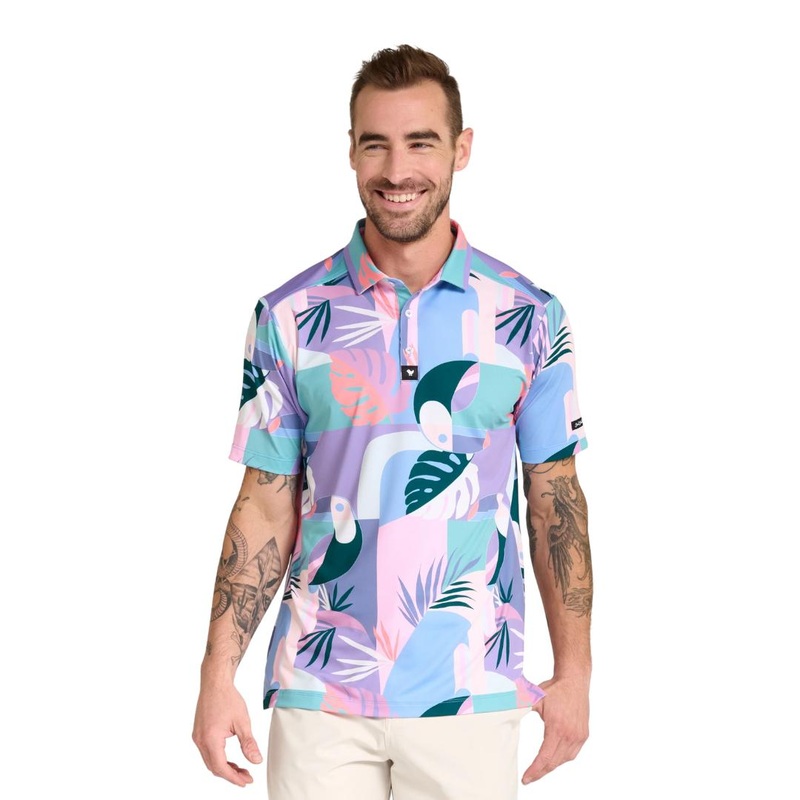 Bad Birdie Men’s Monstera Polo 24