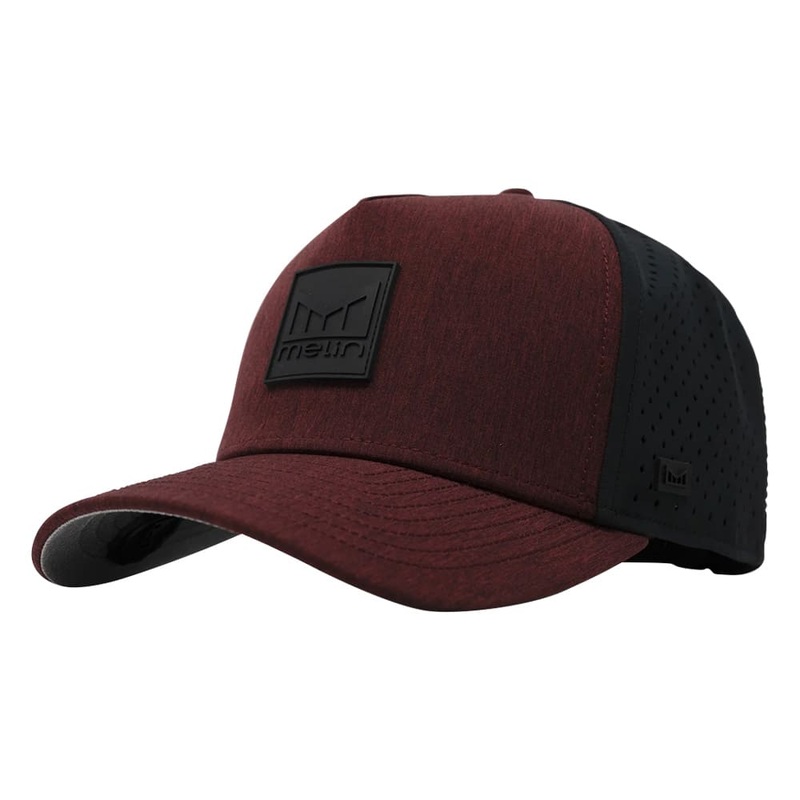 Melin Hydro Odyssey Stacked Golf Cap Heather Maroon/Black – SP24 Men