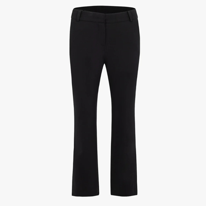 Fairliar Women High Waist Back Opening Bootcut Pants